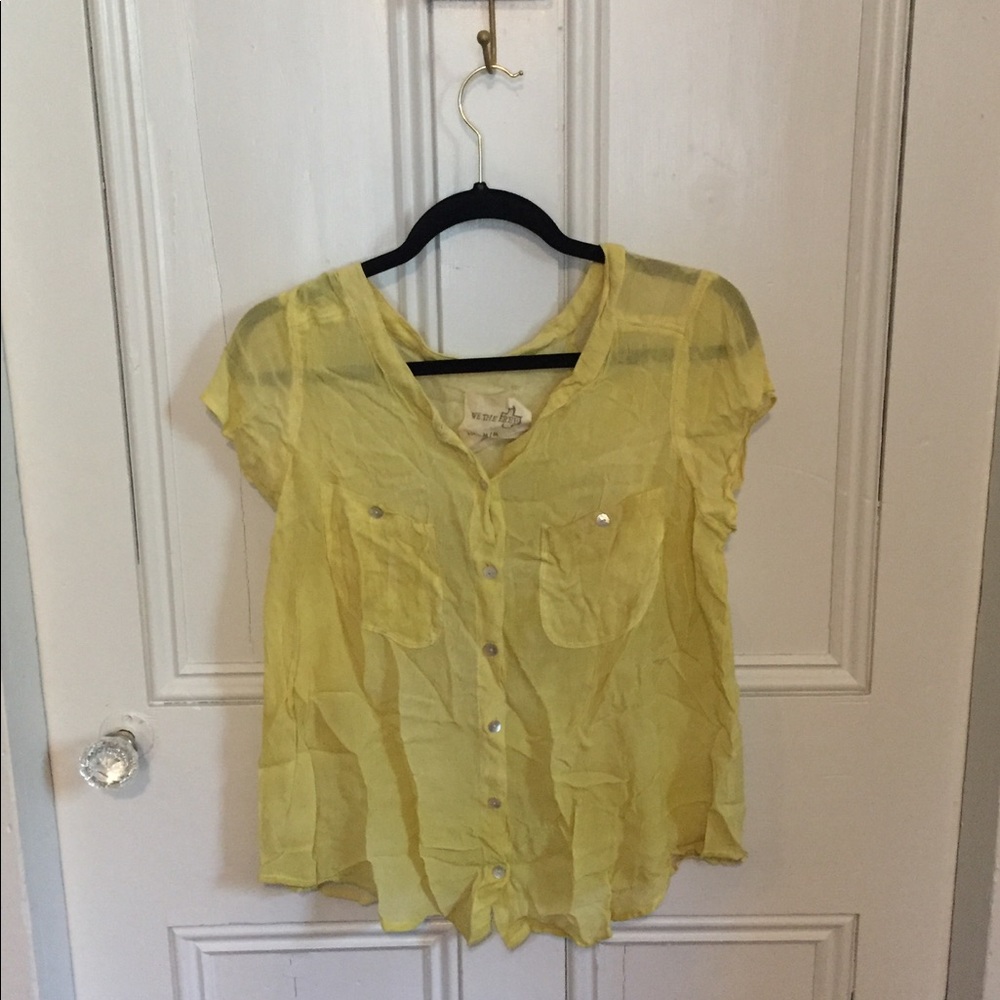 Free People Pearl Button Blouse